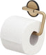 Tiger tune - wc rolhouder zonder klep - toiletrolhouder - zonder boren - zelfklevend 3m tape - goud geborsteld zwart