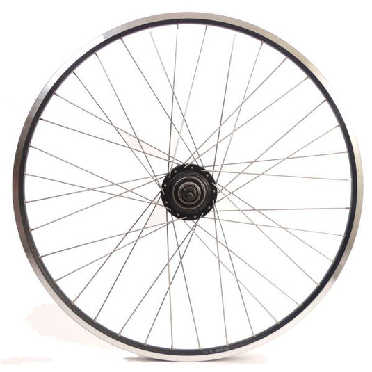 Shimano achterwiel 28 inch nexus 7 naaf (zwart) - zac19 velg (zwart) met rvs spaken - voor schijfrem