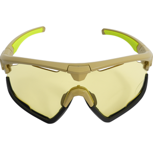 Kross fietsbril braker uv400 verwisselbare lenzen - beige frame