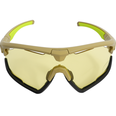 Kross fietsbril braker uv400 verwisselbare lenzen - beige frame