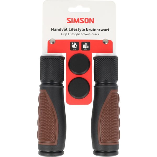 Cargue la imagen en el visor de la galería, Simson handvatten lifestyle donkerbruin-zwart
