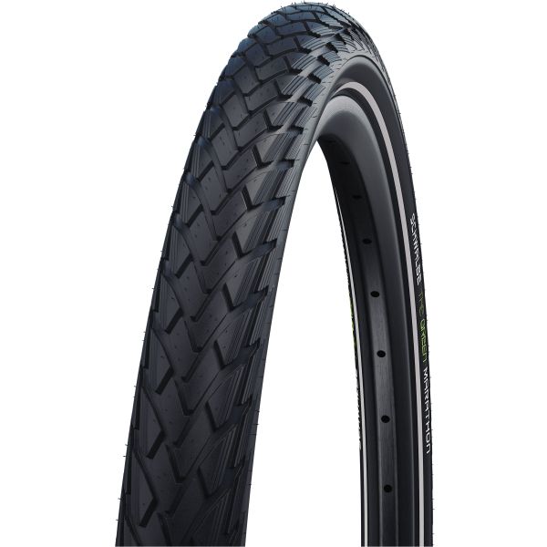 Load image into Gallery viewer, Schwalbe green marathon - wired - addix eco - greenguard - 27.5x1.65 - black + reflex
