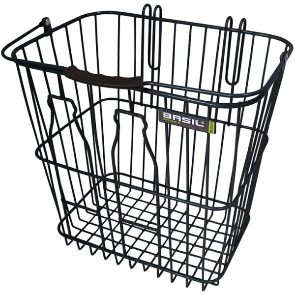 Afbeelding laden in galerijviewer, Basil Bottle basket - fietsmand - achterop -zwart

