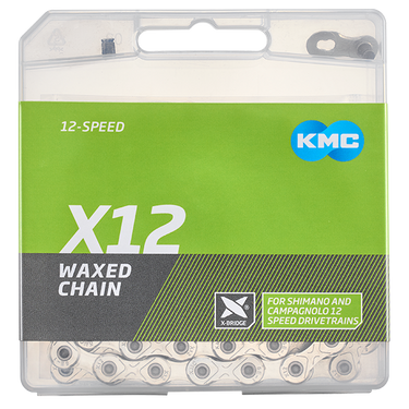 Kmc kette x12 chains x12 silver 1 2 x 11 128 126gl waxed