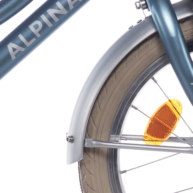 Load image into Gallery viewer, Alpina spatbord set + stang 16 cargo silver matt
