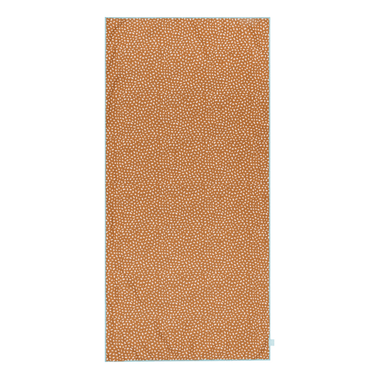 Vibrant stripes | oranje wit microvezel handdoek 135 x 65 cm