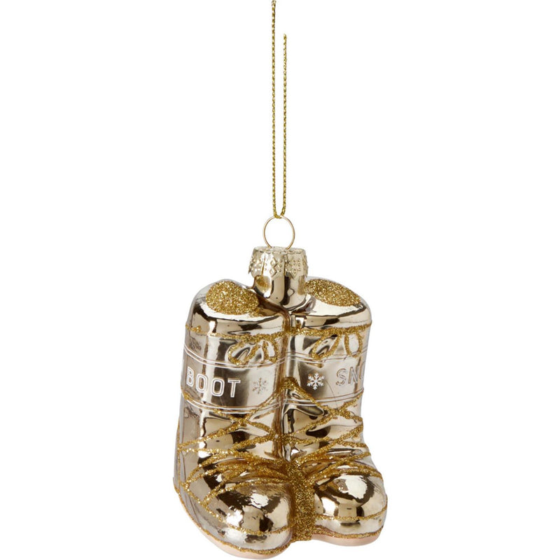 Load image into Gallery viewer, Kersthanger snowboots glas 5x6cm 3 assorti display a 12 stuks
