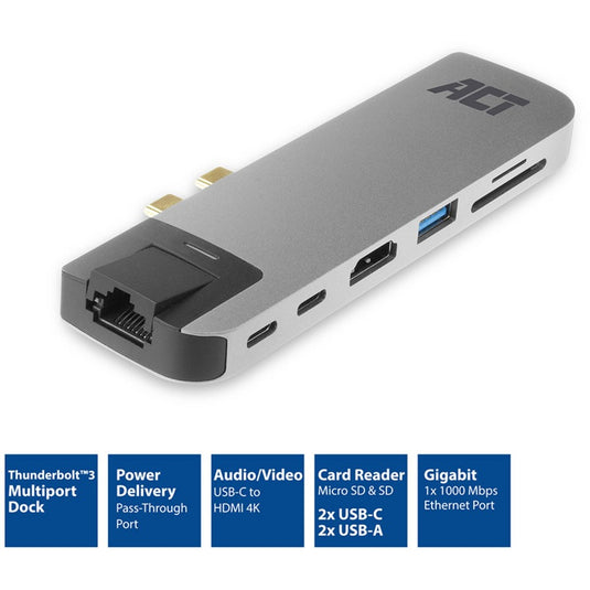 Act connectivity usb-c thunderbolt 3 naar hdmi multiport adapter