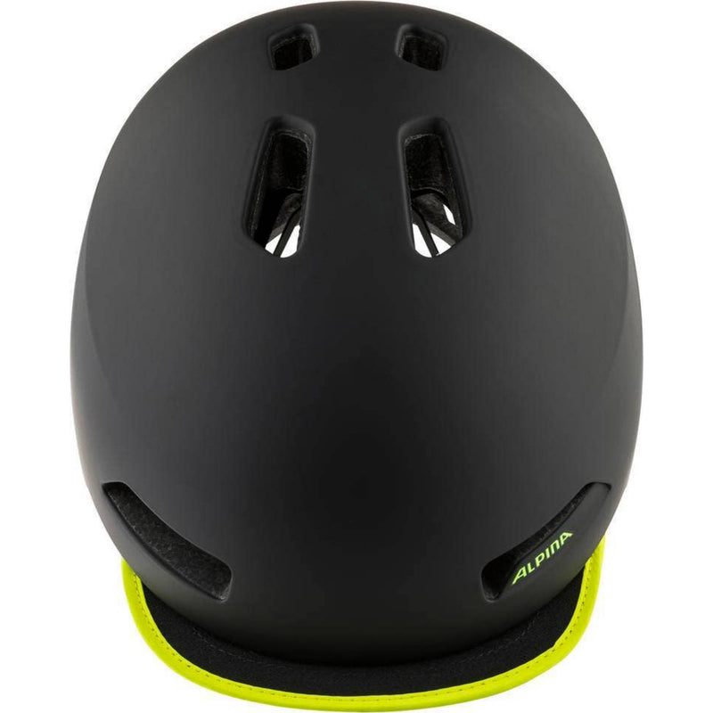 Load image into Gallery viewer, Alpina sports urban helm brooklyn 57-61 mat zwart geel
