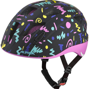 Olympic sportswear alpina sports kinderhelm ximo flash black-confetti 47-51 mat