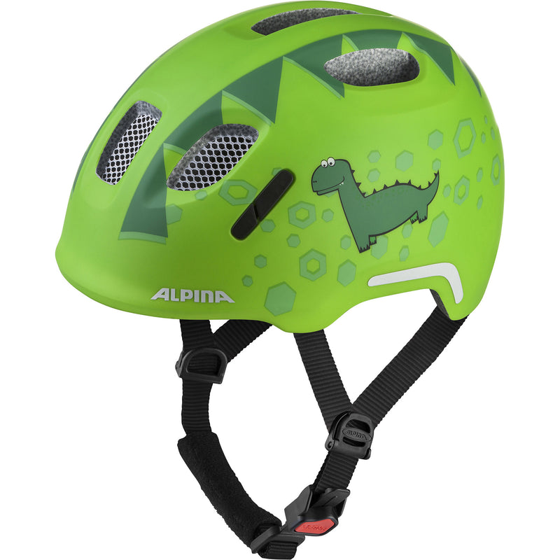 Load image into Gallery viewer, Olympic sportswear alpina sports kinderhelm ximo flash green dino 49-54 mat
