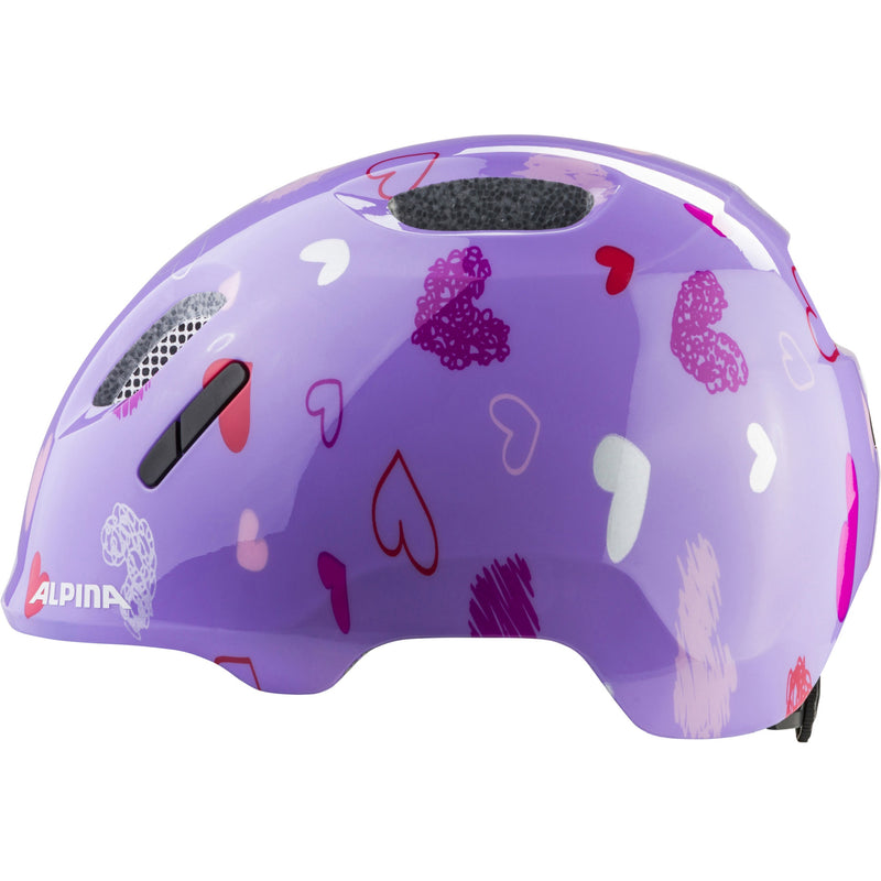 Load image into Gallery viewer, Olympic sportswear alpina sports kinderhelm ximo 2 purple hearts 49-54 glans
