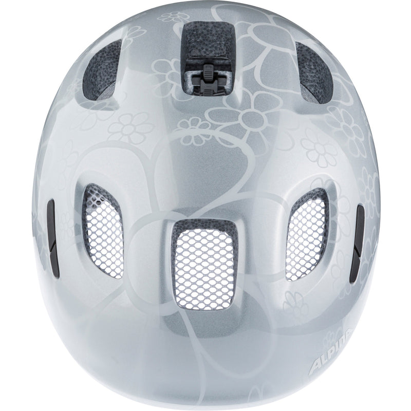 Load image into Gallery viewer, Olympic sportswear alpina sports kinderhelm ximo 2 silver fower 47-51 glans
