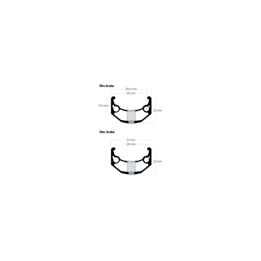 Rigida velg ryde 28 (622) big bull 32 14 zwart (geslepen)