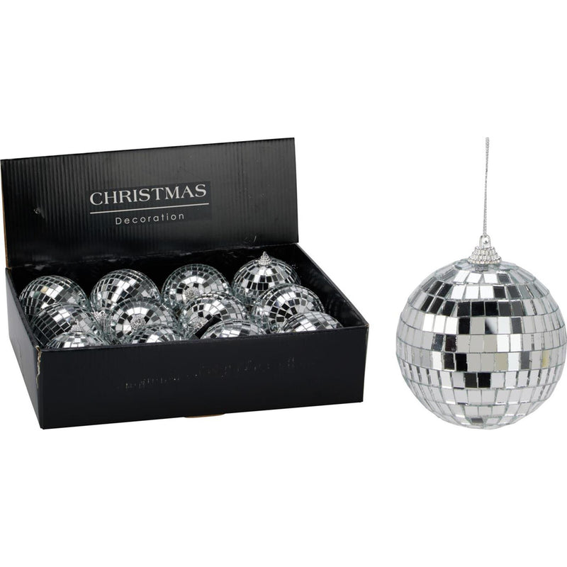 Laden Sie das Bild in Galerie -Viewer, Home styling spiegelbal 8cm zilver spiegelbal 8cm zilver glas
