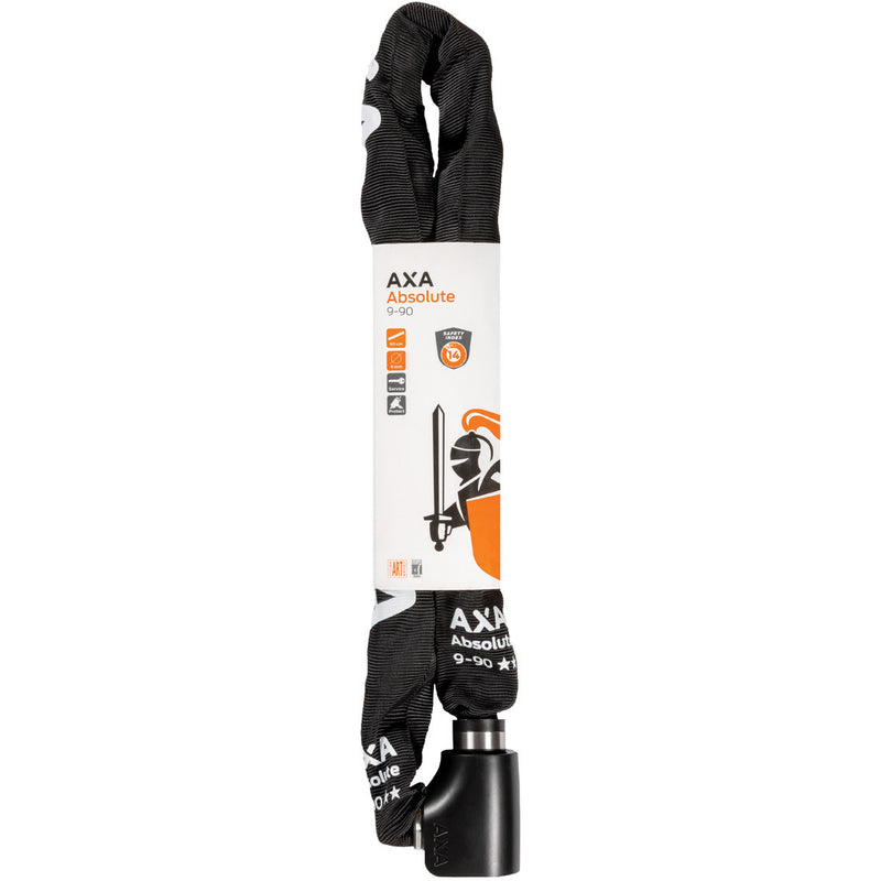 Afbeelding laden in galerijviewer, Axa slot ketting compl. absolute 9x90 zwart safety index 14 art 2**

