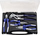 Promat tecwerk set tangen | inhoud: 4-delig | verchroomd | kunststof koffer - 4000810814