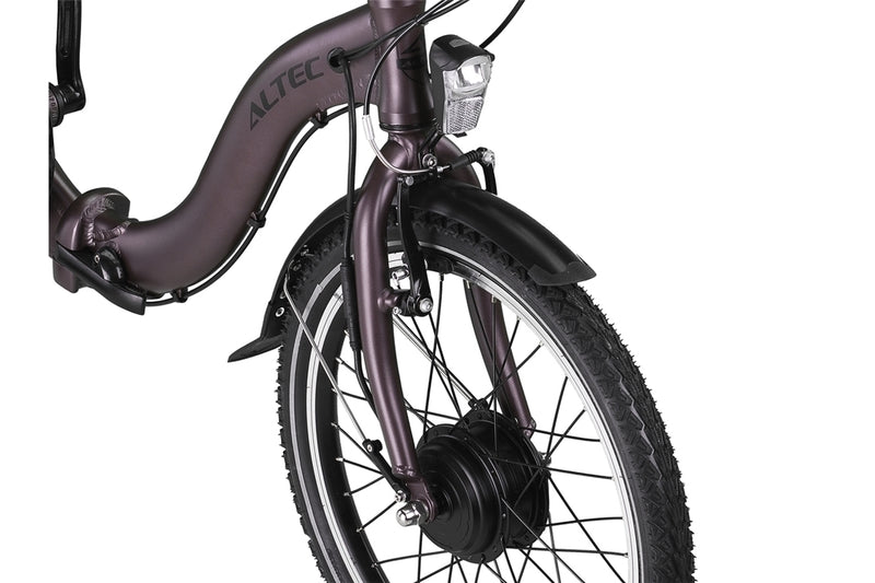 Load image into Gallery viewer, Altec Comfort E-bike Vouwfiets 20 inch 7-spd. 518Wh Terra Brown M129 40Nm -
