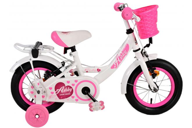 Load image into Gallery viewer, Volare Ashley Kinderfiets Meisjes 12 inch Wit Twee handremmen
