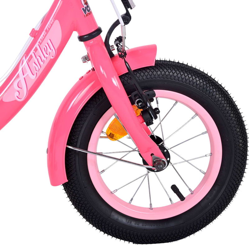 Load image into Gallery viewer, Volare Ashley Kinderfiets Meisjes 12 inch Roze Rood Twee handremmen
