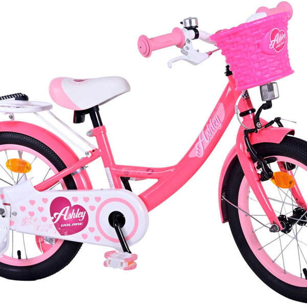 Volare Ashley Kinderfiets - Meisjes - 16 inch - Roze Rood