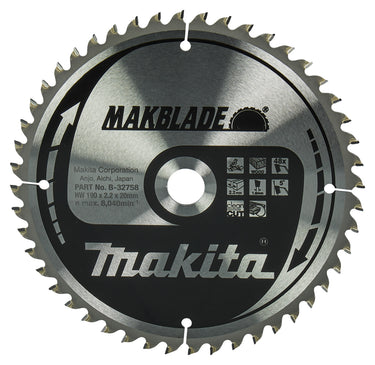 Makita afkortzaagblad voor hout | makblade | ø 190mm asgat 20mm 48t - b-32758