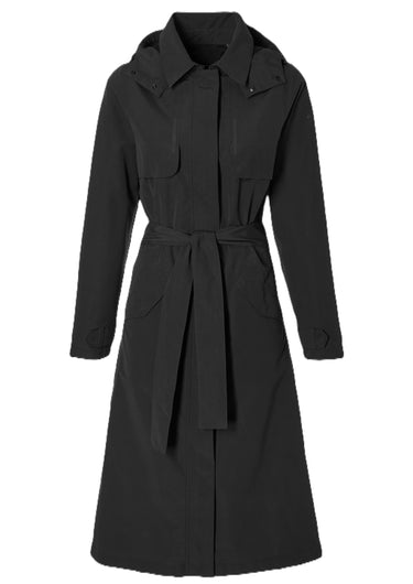 Basil trenchcoat mosse dames jet black m