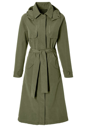 Basil trenchcoat mosse dames olive green s