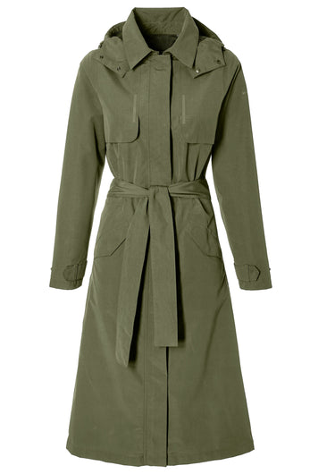 Basil trenchcoat mosse dames olive green l