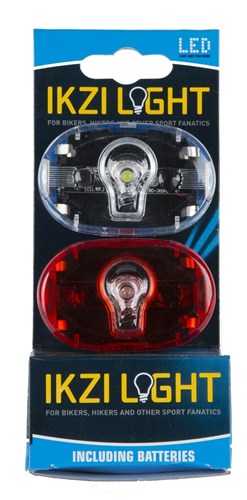 Ikzi led set 1 2 wat wit + rood m batterij