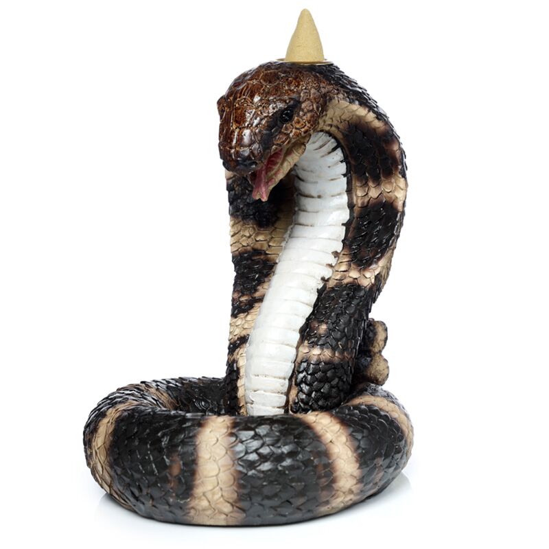Load image into Gallery viewer, Opgerolde cobra slang backflow wierookhouder
