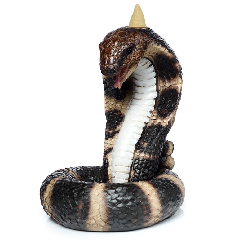 Load image into Gallery viewer, Opgerolde cobra slang backflow wierookhouder
