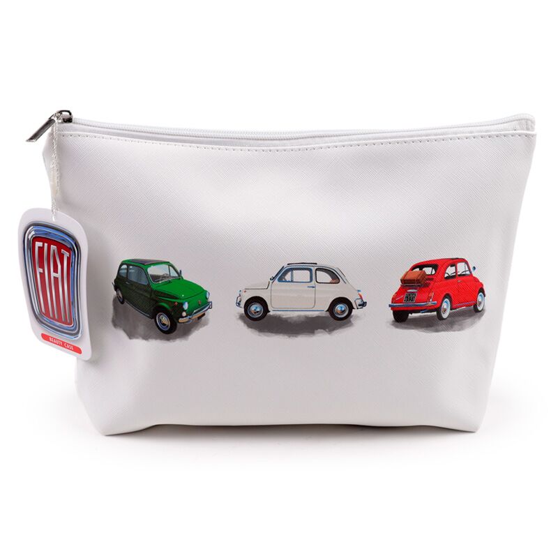 Load image into Gallery viewer, Fiat 500 pvc toilettas makeup tas large
