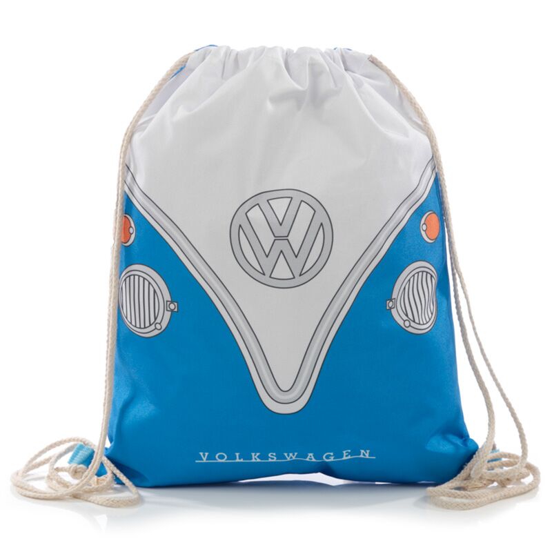 Load image into Gallery viewer, Vw busje t1 blauw trekkoord rugzak
