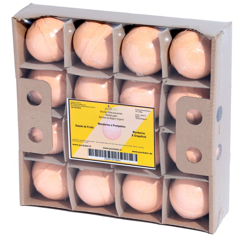 Load image into Gallery viewer, Imp korte houdbaarheid mandarijn grapefruit badbruisballen
