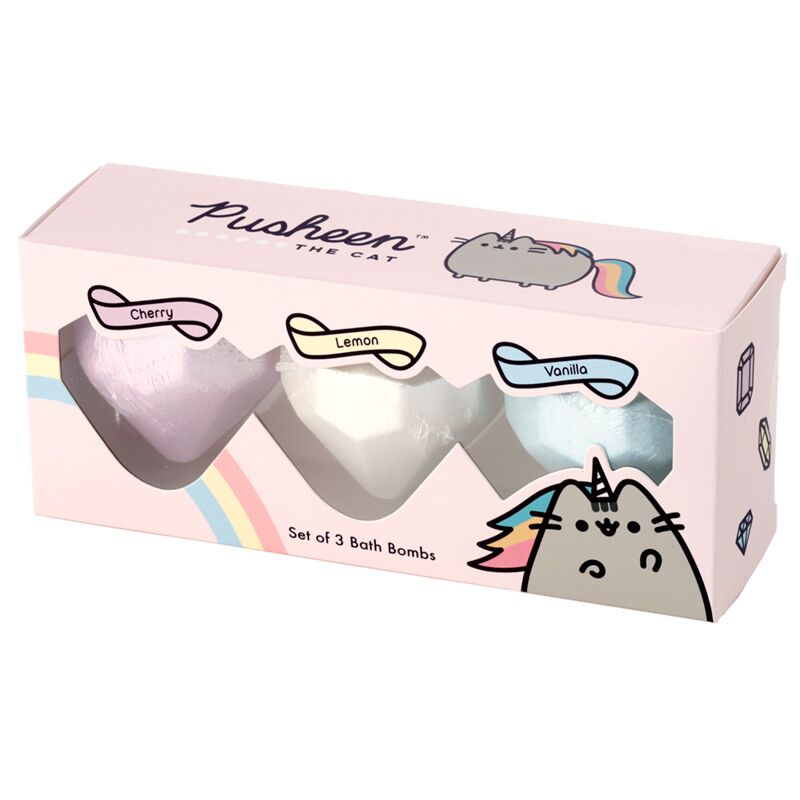 Load image into Gallery viewer, Ty beau cadeauset van 3 pusheen de kat bruisballen fruitig
