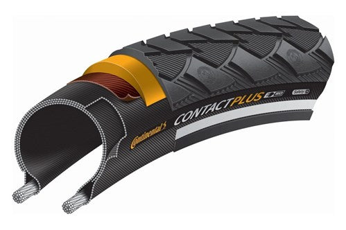 Load image into Gallery viewer, Continental Contact Plus - Stadsfietsband 28x1.60 - Draadband - Zwart

