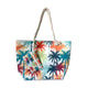 Meerkleurige palmbomen strandtas etui set