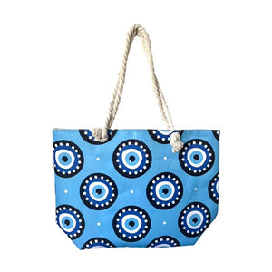 Rond bescherming evil eye strandtas etui set