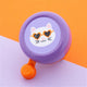 Qibbel widek kinder bel poes funky cat oranje paars op kaart