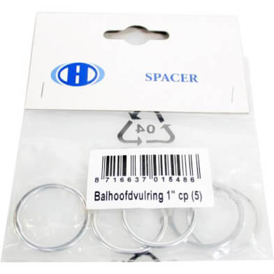 Balhoofd opvulring 1 inch chroom (5)