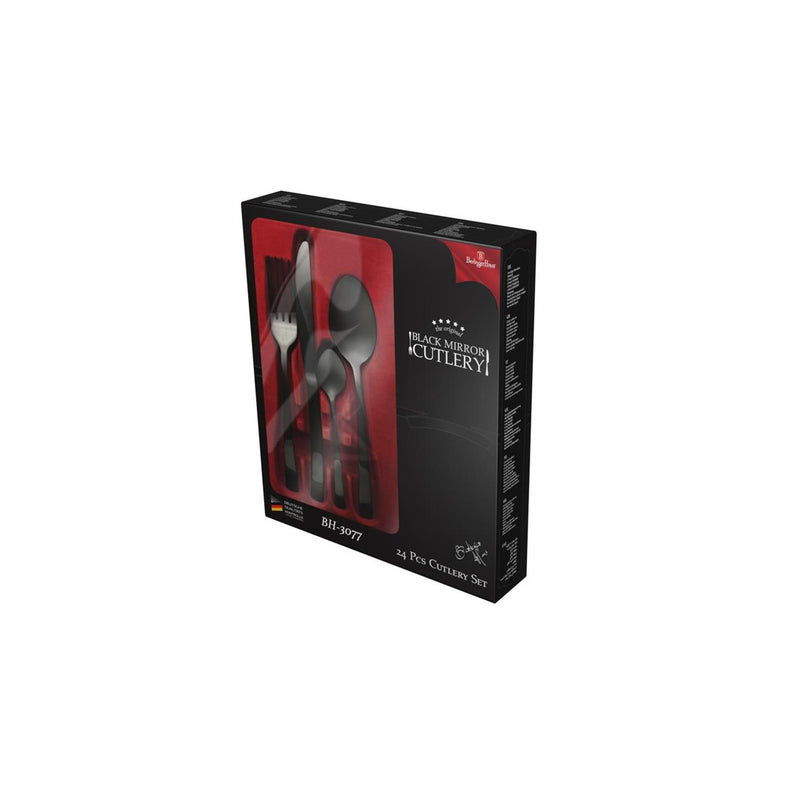 Load image into Gallery viewer, Berlingerhaus bestekset 24-delig zwart
