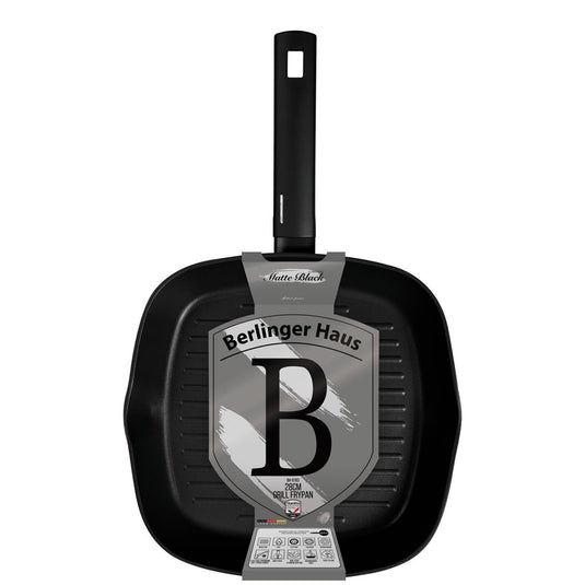 Berlingerhaus grillpan mat zwart 28cm