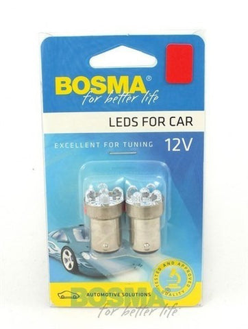 Bosma kaart a 2 5-led lamp 12v bay15d rood