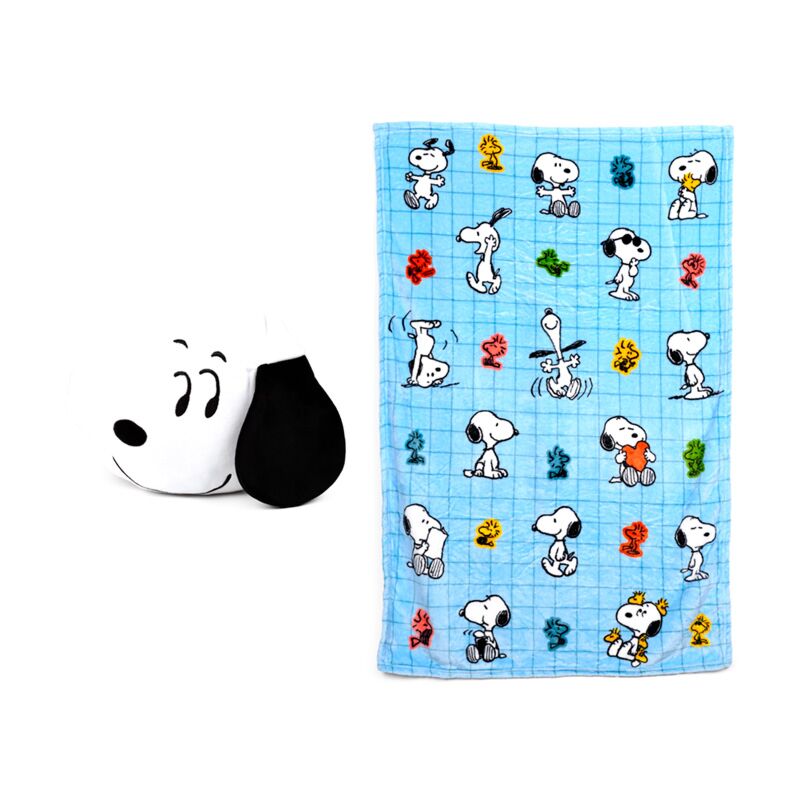 Load image into Gallery viewer, Union blankeazzz peanuts snoopy woodstock 2-in-1 knuffel reisdeken
