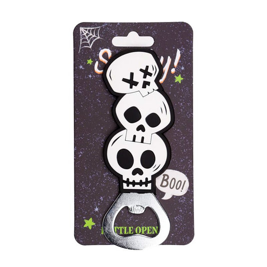 Spooky schedels pvc flesopener