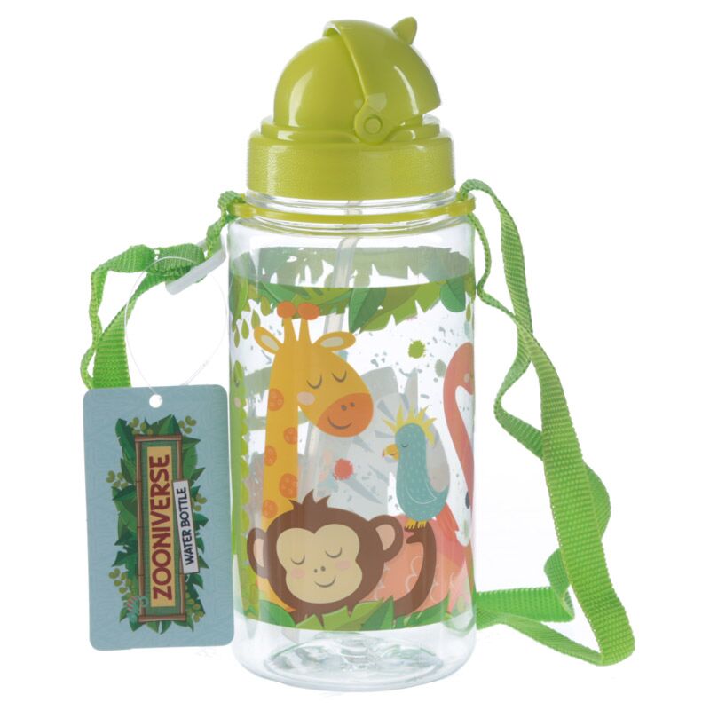 Load image into Gallery viewer, Zoo duurzame bpa-vrij 450ml kinder waterfles rietje
