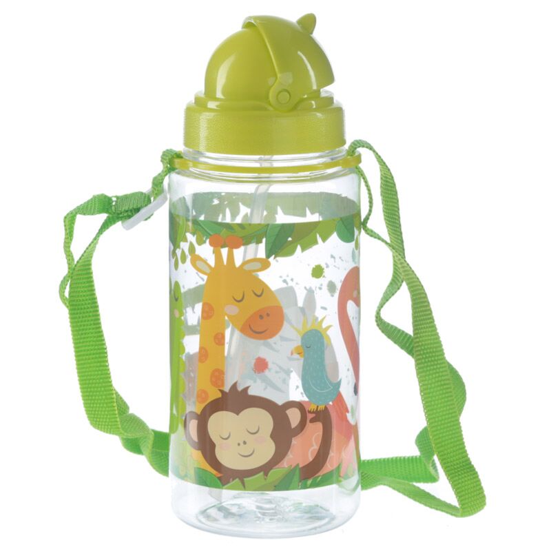 Load image into Gallery viewer, Zoo duurzame bpa-vrij 450ml kinder waterfles rietje
