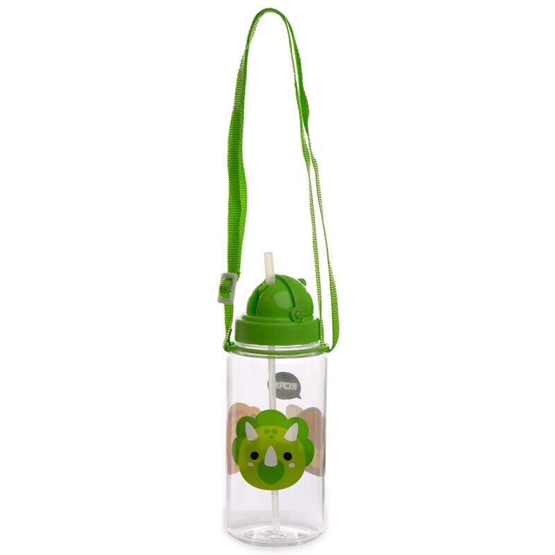 Load image into Gallery viewer, Cutiemals dinosaurus duurzame bpa-vrij 450ml kinder waterfles rietje
