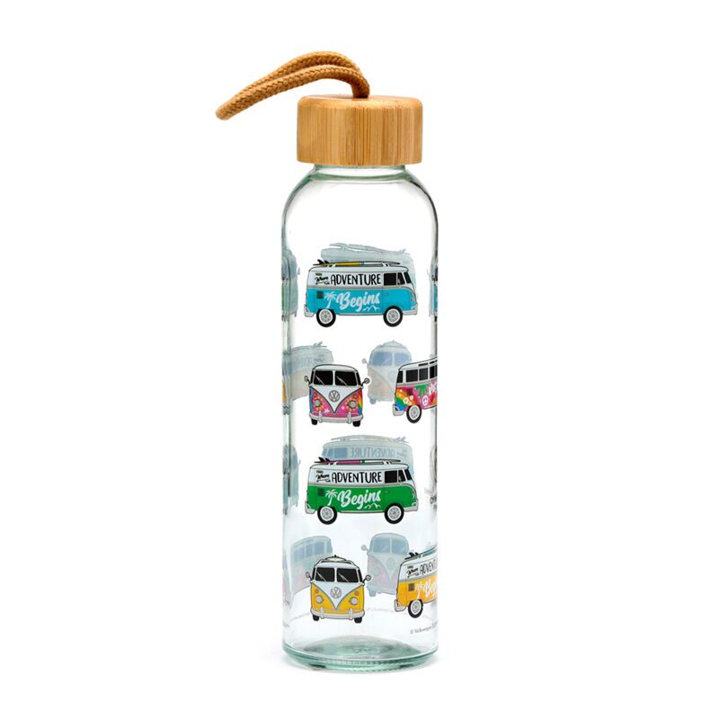 Load image into Gallery viewer, Volkswagen busje vw t1 summer surf 500ml glazen waterfles
